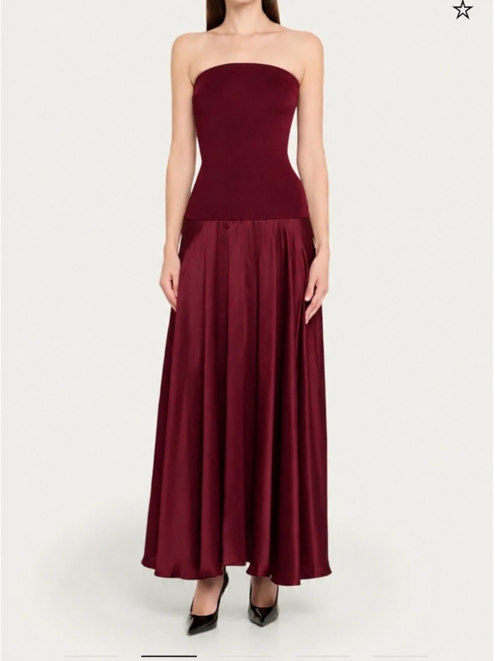 ESSE Illi Strapless Maxi Dress in chocolate brown size XS - Picture 2 of 6